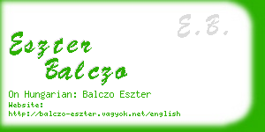 eszter balczo business card